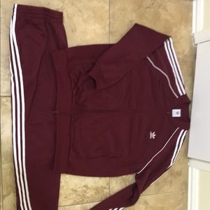 Adidas Maroon Jumpsuit